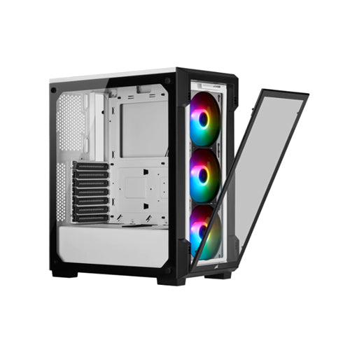 CORSAIR iCUE 220T RGB Mid Tower Case - White