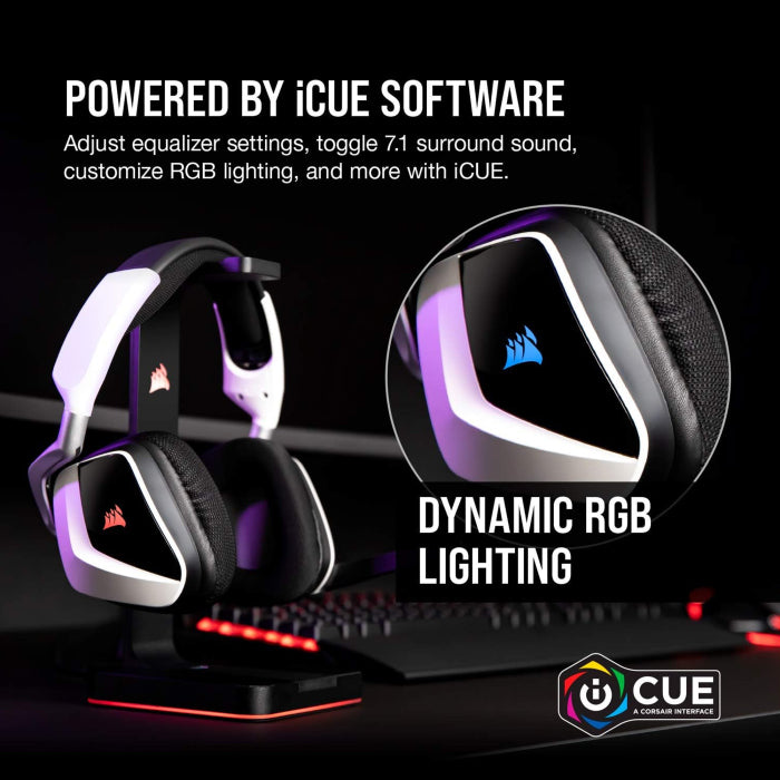 Corsair VOID ELITE RGB Wireless Gaming Headset 7.1 Compatibility PC, PS5/PS4 - White