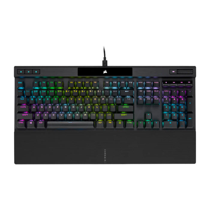 Corsair K70 PRO RGB Optical-Mechanical Gaming Keyboard OPX Linear Switch PBT Double-Shot Keycaps - Black