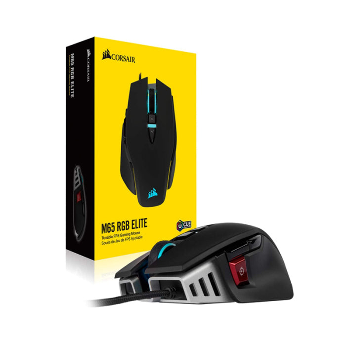 Corsair M65 RGB ELITE Tunable FPS Wired Gaming Mouse - Black