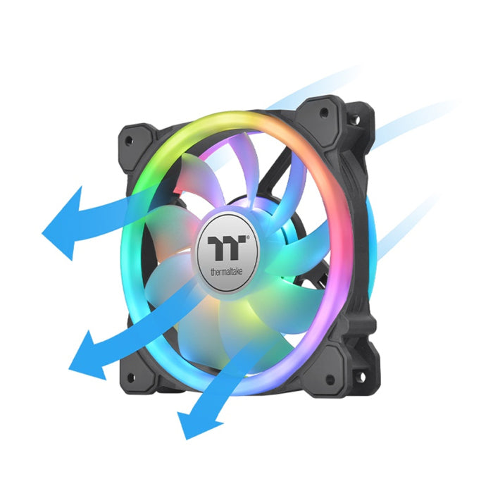 Thermaltake SWAFAN 14 RGB Radiator Fan TT Premium Edition 3 في 1 تصميم شفرة مروحة قابلة للتبديل 