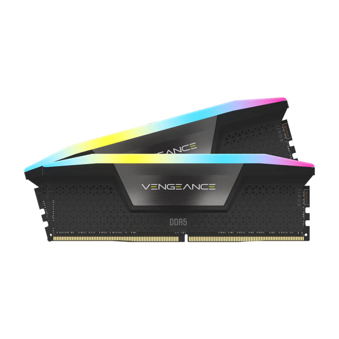 مجموعة الذاكرة Corsair Vengeance RGB 64GB (2x32GB) DDR5 6000MHz C30 - أسود 