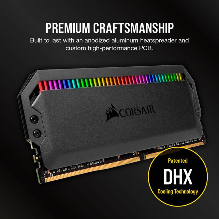 مجموعة ذاكرة سطح المكتب Corsair Dominator Platinum RGB 32GB (2x16GB) DDR5 6000MHz C30 - أسود 