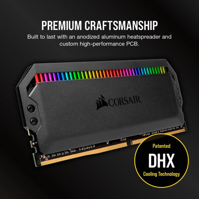 Corsair Dominator Platinum RGB 32GB (2x16GB) DDR5 7200MHz C34 Desktop Memory Kit - Black