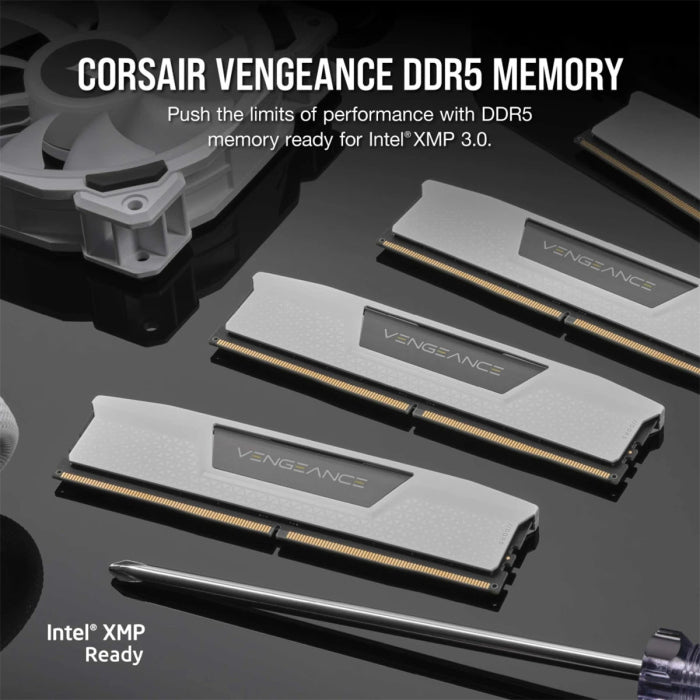 Corsair Vengeance 32GB (2x16GB) DDR5 5200MHz C40 Memory Kit - White