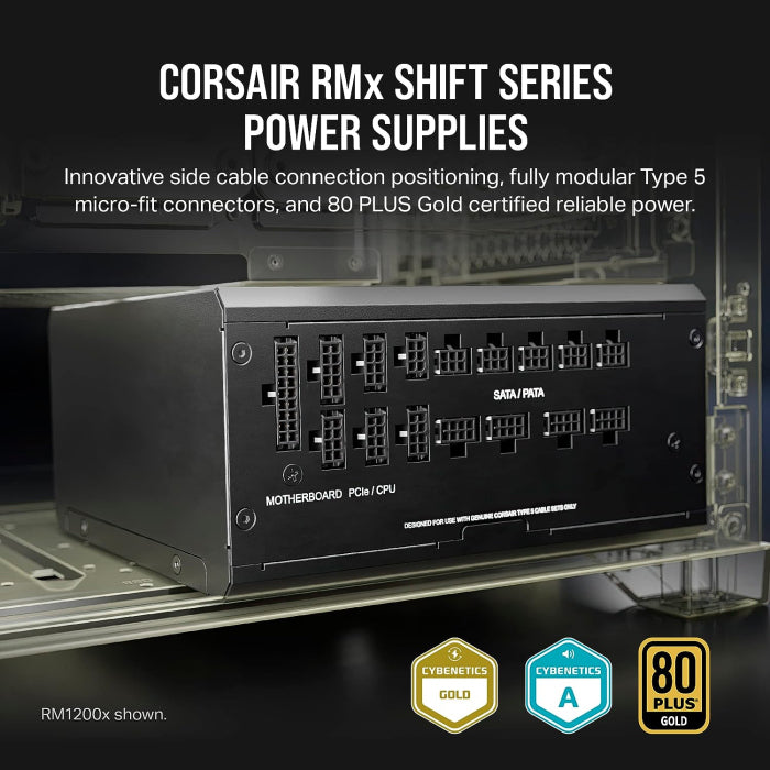 Corsair RMx Shift Series RM1000x 80PLUS GOLD Fully Modular 1000W ATX 3.0 Power Supply