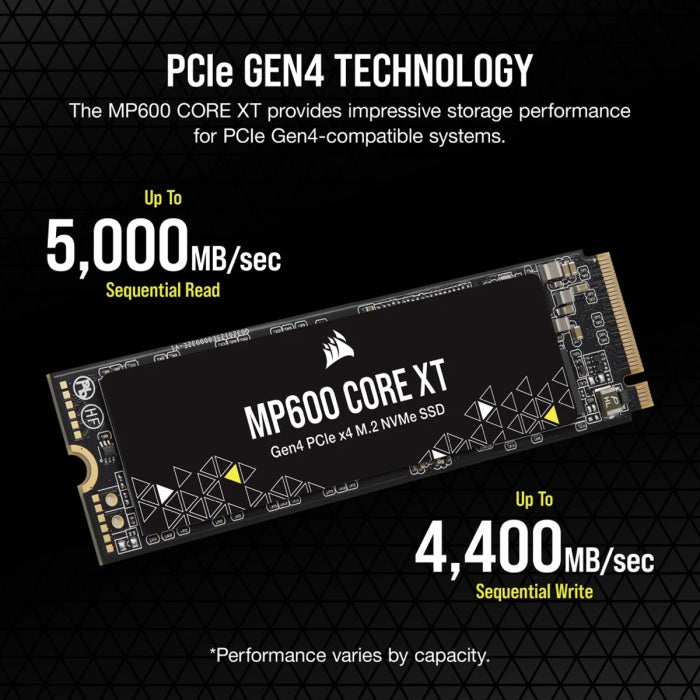 Corsair MP600 CORE XT PCIe 4.0 (Gen4) x4 NVMe M.2 SSD - 1TB