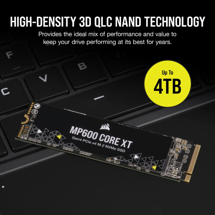 CORSAIR MP600 CORE XT PCIe 4.0 (Gen4) x4 NVMe M.2 SSD - 4TB