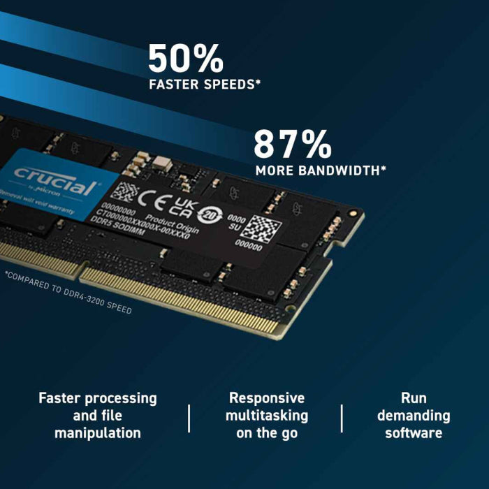 Crucial 16GB DDR5 4800MHz CL40 Memory