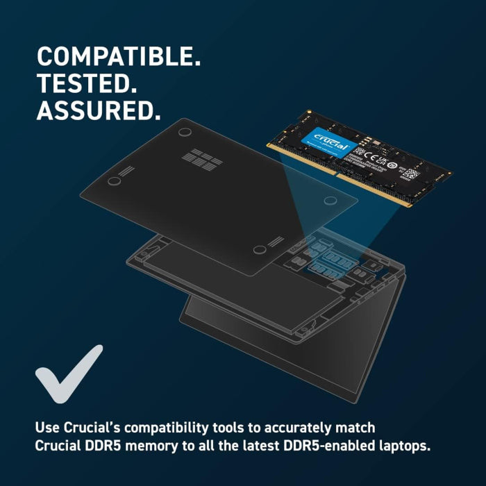 Crucial 8GB DDR5 4800MHz CL40 Laptop Memory