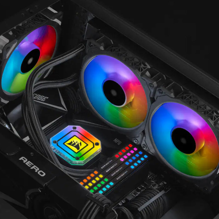 مبرد وحدة المعالجة المركزية السائل iCUE H115i Elite Capellix Extreme Performance 280 مم RGB من Corsair 