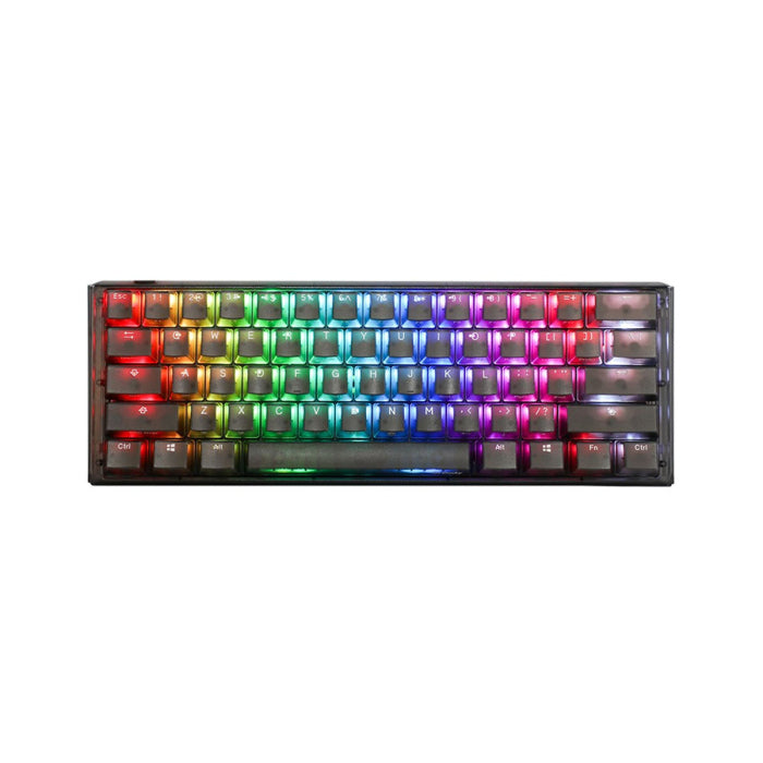 Ducky One 3 Aura Black Mini Hot-Swap RGB Double Shot PBT Mechanical Keyboard MX Cherry Red Switch