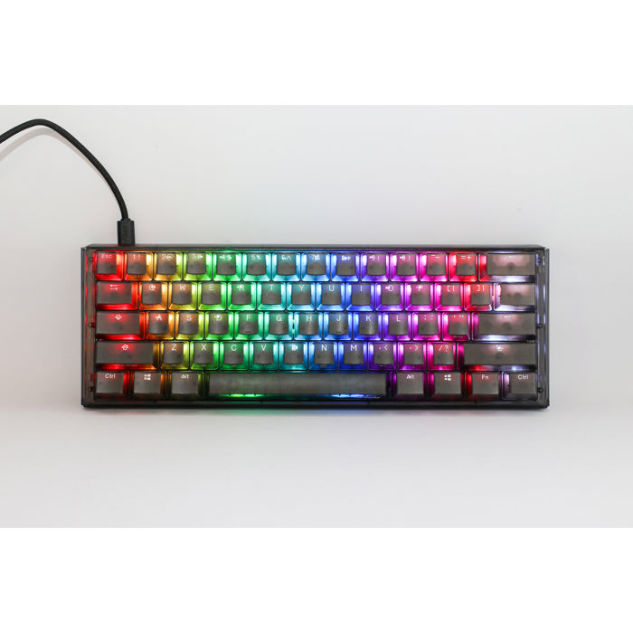 Ducky One 3 Aura Black Hot-Swap RGB Double-Shot PBT Mechanical Keyboard MX Cherry Silent Red Switch