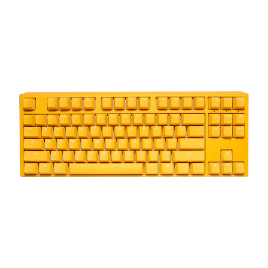 Ducky One 3 Yellow TKL Hot-Swap RGB Double Shot PBT Mechanical Keyboard MX Cherry Red Switch