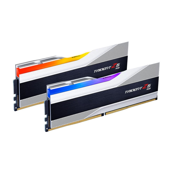 G.Skill Trident Z5 RGB 32GB (2x16GB) DDR5 6000MHz CL40 Desktop Memory Kit - Metallic Silver