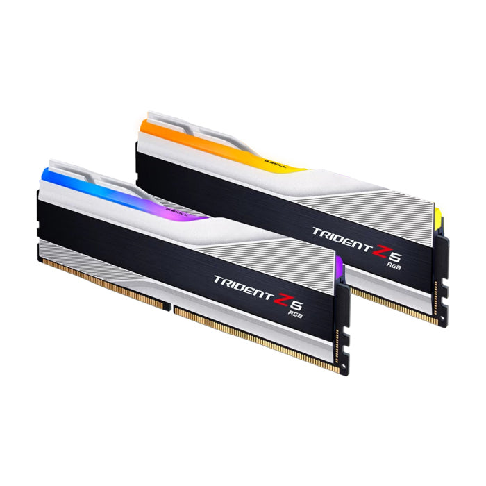 G.Skill Trident Z5 RGB 32GB (2x16GB) DDR5 6000MHz CL40 Desktop Memory Kit - Metallic Silver