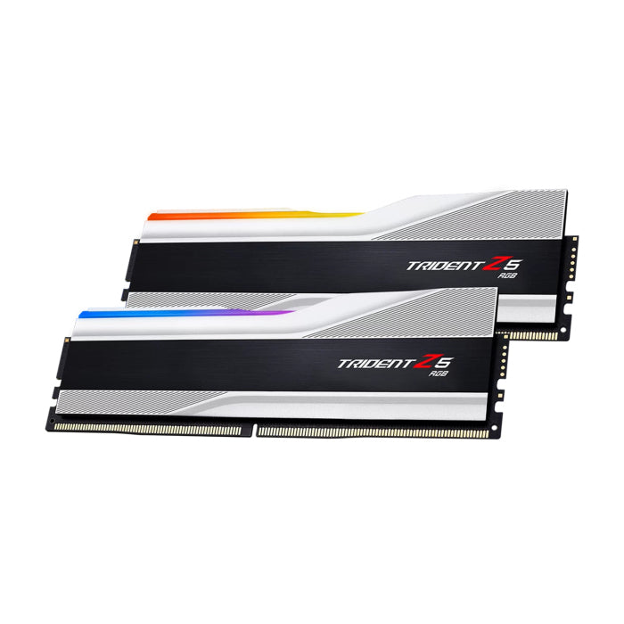 G.Skill Trident Z5 RGB 32GB (2x16GB) DDR5 6000MHz CL40 Desktop Memory Kit - Metallic Silver