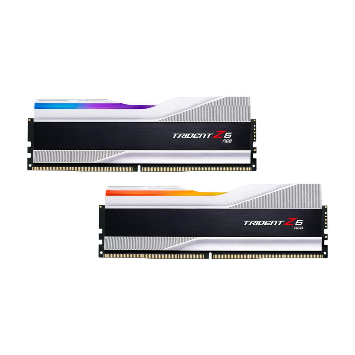 G.Skill Trident Z5 RGB 32GB (2x16GB) DDR5 6000MHz CL40 Desktop Memory Kit - Metallic Silver