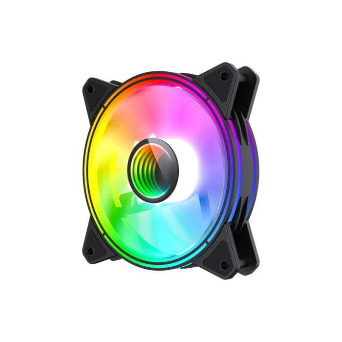 GameMax FN-12 Rainbow-Q-Infinity 120mm ARGB Cooling Fan - Black