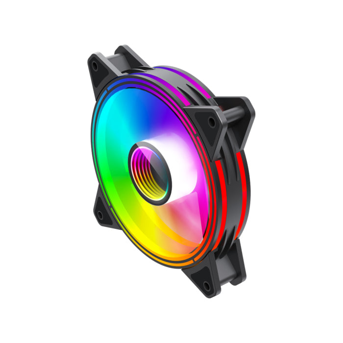 GameMax FN-12 Rainbow-Q-Infinity 120mm ARGB Cooling Fan - Black