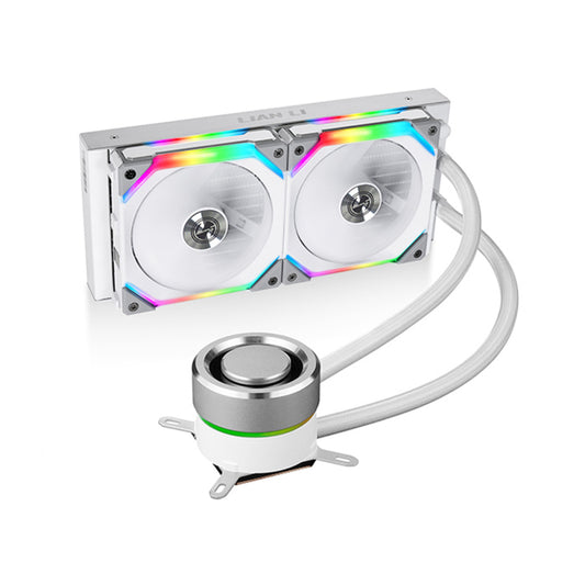 LIAN LI GALAHAD AIO 240 RGB All-in-One UNI FAN SL120 Edition CPU Liquid Cooler - White