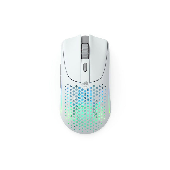 Glorious Model O2 RGB Wireless 2.4GHz + Bluetooth 5.2 + Wired Gaming Mouse (68g) - Matte White