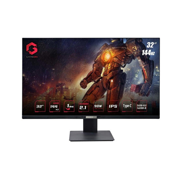 Gameon GO32UHD 32" IPS Panel 144Hz 1ms UHD Flat Gaming Monitor