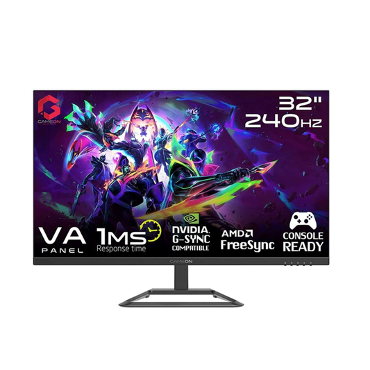 Gameon GOP32FHD240VA 32" FHD VA 240Hz 1ms Gaming Monitor With AMD Sync & FreeSync (Compatible) HDMI 2.1