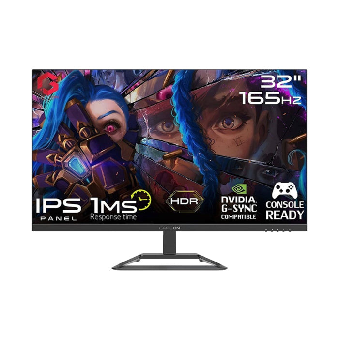 Gameon GOP32QHD 32" 2K QHD IPS 165Hz 1ms Gaming Monitor With AMD FreeSync & Nvidia G-Sync -HDMI 2.1 (Console Compatible)