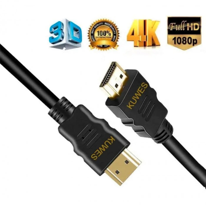 Kuwes Hdmi Cable Gold Male to Male Connector 2.1V 4K/120Hz, 8K/60Hz 10M