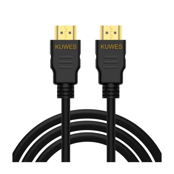 كابل Kuwes Hdmi ذهبي ذكر إلى ذكر موصل 1.4 فولت فائق الدقة/سرعة عالية 0.5 متر 