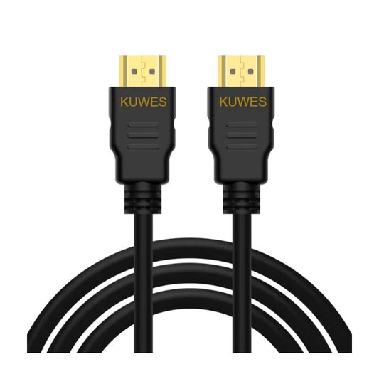 Kuwes Hdmi Cable Gold Male to Male Connector 1.4V Ultra HD/High Speed 2.0M