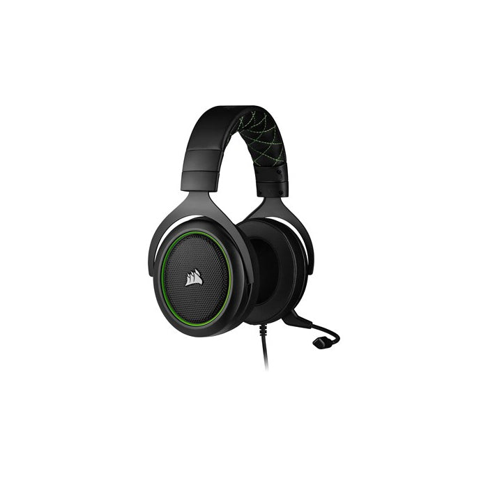 Corsair HS50 Pro Stereo 3.5mm Gaming Headset Green For PC,PS 4/5,XBox On/S Nintendo & Mobile Devices