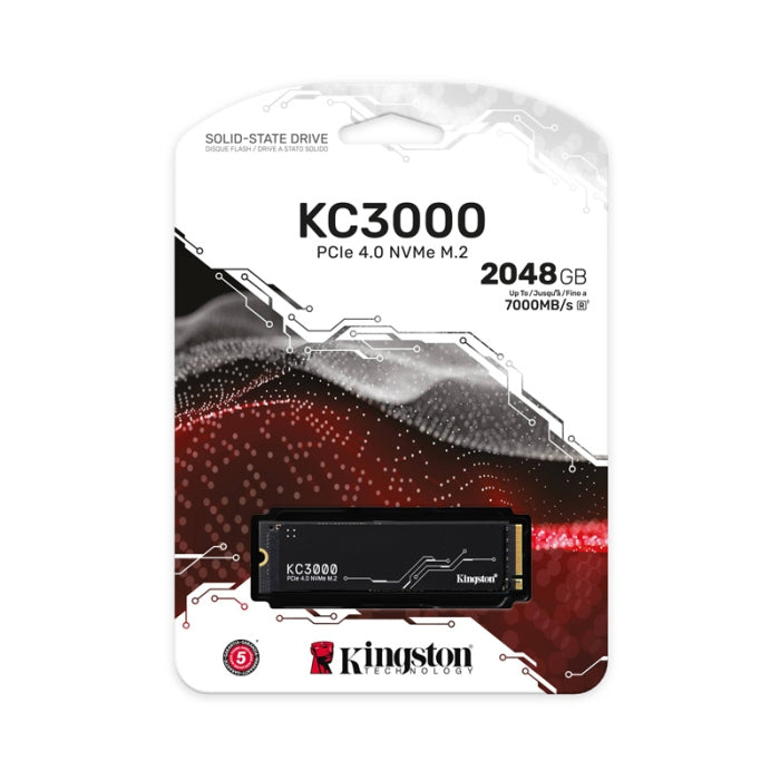 Kingston KC3000 2TB PCIe 4.0 NVMe M.2 SSD R/W 7,000/7,000MB/s