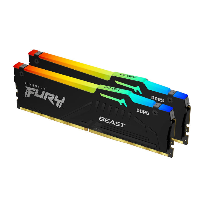 Kingston Fury Beast RGB 32GB (2x16GB) DDR5 6000MT/s CL36 Desktop Memory Kit