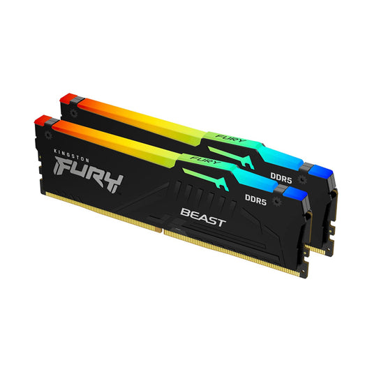 Kingston Fury Beast RGB 32GB (2x16GB) DDR5 5600MT/s CL40 Desktop Memory Kit