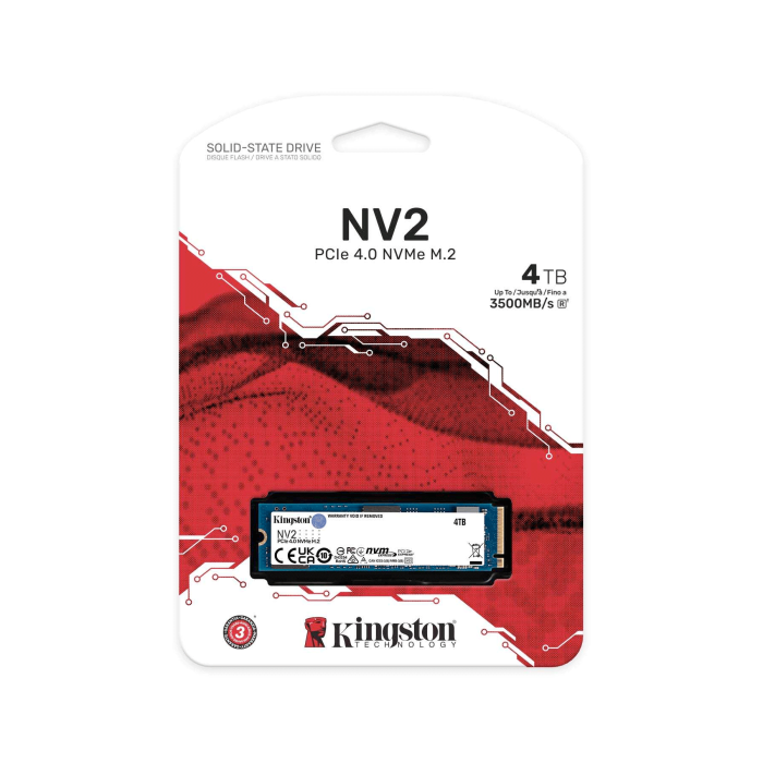 Kingston NV2 4TB M.2 NVMe SSD Up to 3500 MB/s