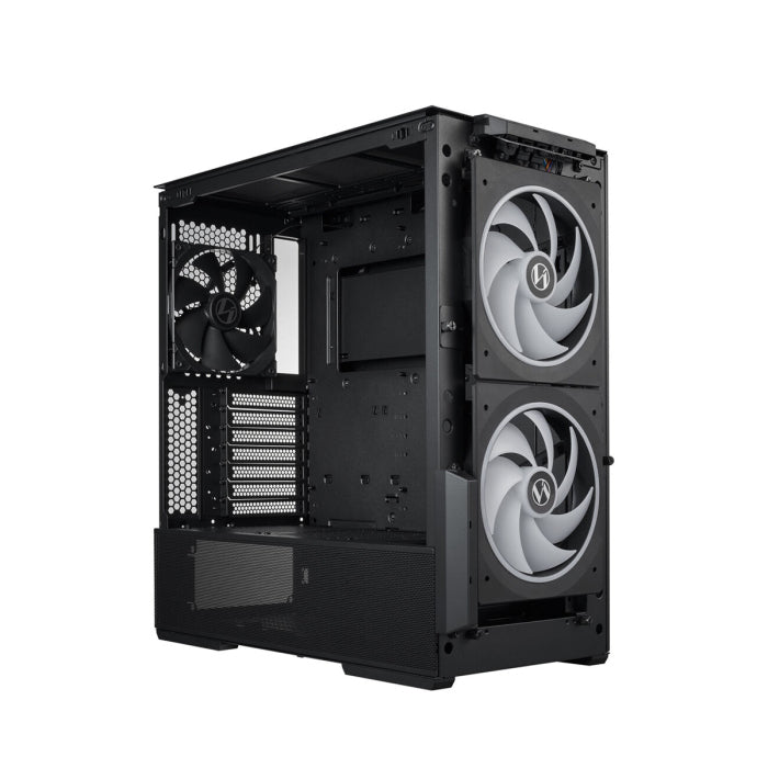 LIAN LI Lancool 216 RGB ATX Mid Tower Steel Tempered Glass Side Panel Case With 3 ARGB Fans - Black