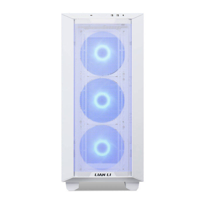 LIAN LI Lancool III RGB ATX Mid Tower Tempered Glass Side & Front Panel Aluminium Case with 4 ARGB Fans - White