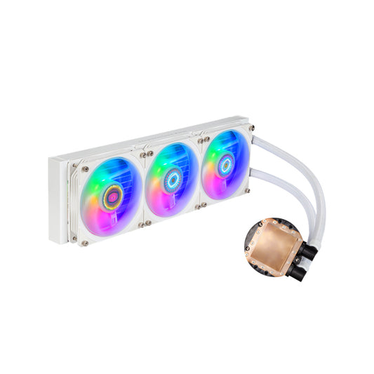 CoolerMaster MasterLiquid PL360 Flux ARGB CPU Liquid Cooler - White Edition