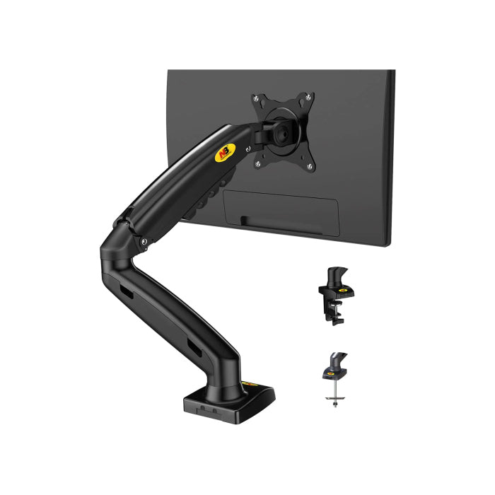 North Bayou F80 Single Arm (17"-30") Gas-Strut Flexi Mount Desktop Built With Interactive Ergonomical Concepts