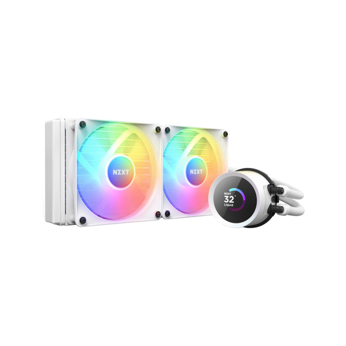 NZXT Kraken 240 RGB 240mm Liquid Cooler With LCD Display - White