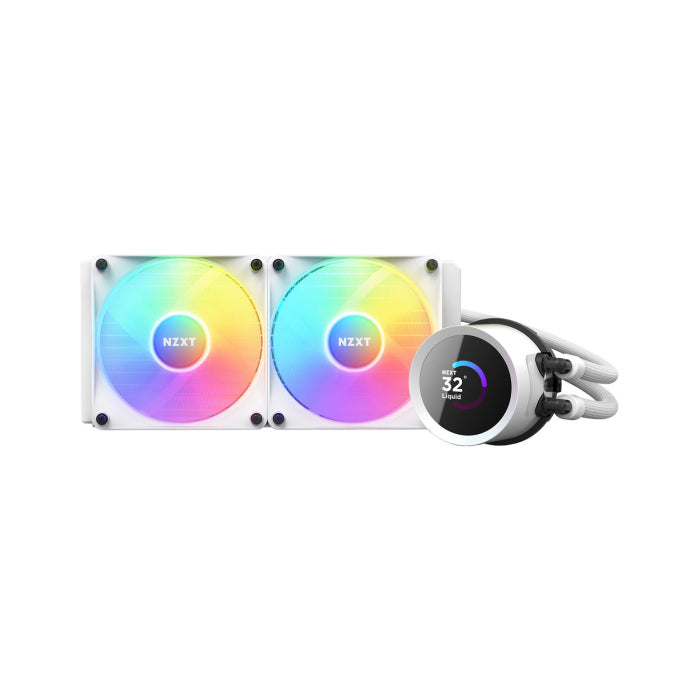 NZXT Kraken 240 RGB 240mm Liquid Cooler With LCD Display - White