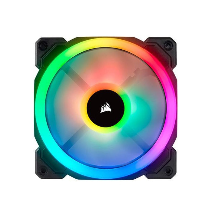 حزمة واحدة من مروحة Corsair WW LL120 ذات حلقة إضاءة مزدوجة 120 مم RGB LED PWM 