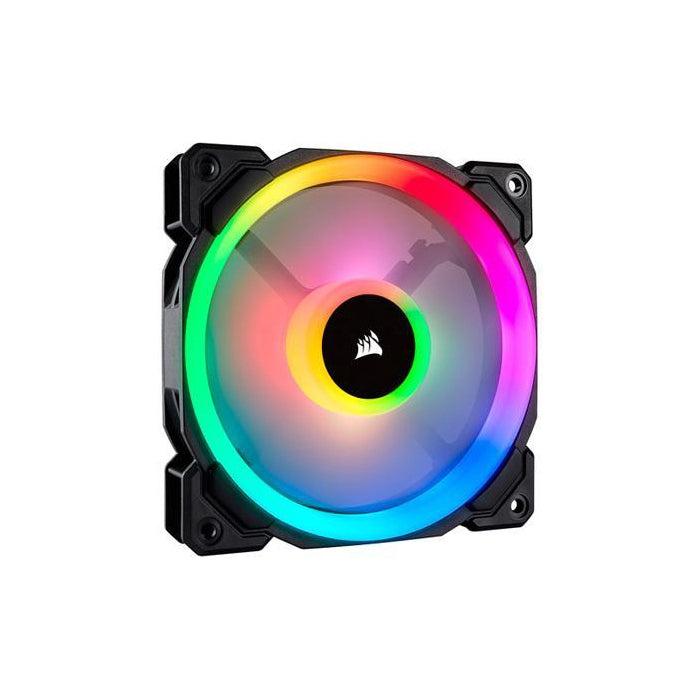 حزمة واحدة من مروحة Corsair WW LL120 ذات حلقة إضاءة مزدوجة 120 مم RGB LED PWM 