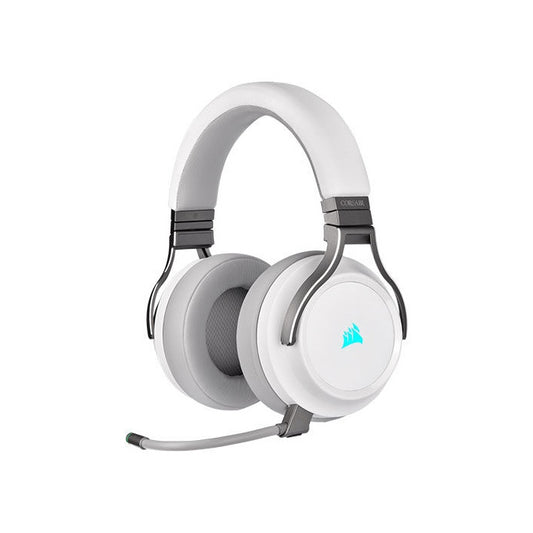 Corsair Virtuoso RGB 7.1 High-Fidelity Wireless/USB/3.5mm Gaming Headset For PC,PS4/PS5 & Smart Devices-White