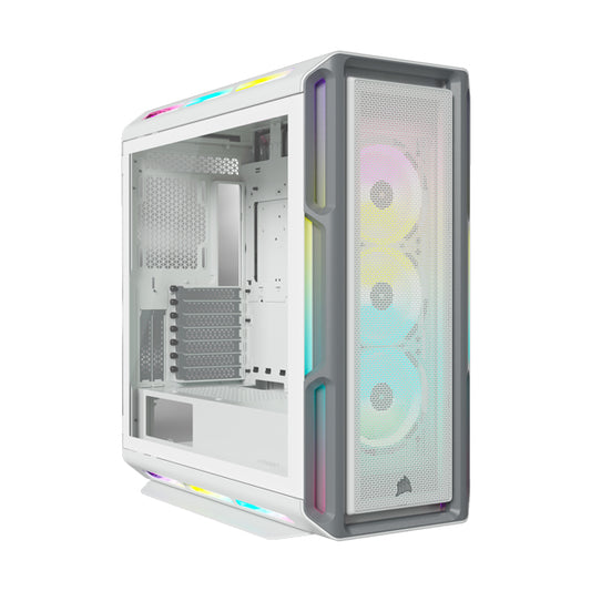 CORSAIR iCUE 5000T RGB Tempered Glass Mid-Tower ATX Case - White