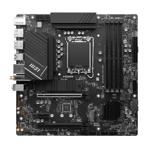 MSI PRO B760M-A WIFI DDR4 mATX Motherboard - Black