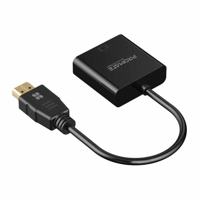 مجموعة محول بروميت برو لينك HDMI إلى VGA باللون الأسود 