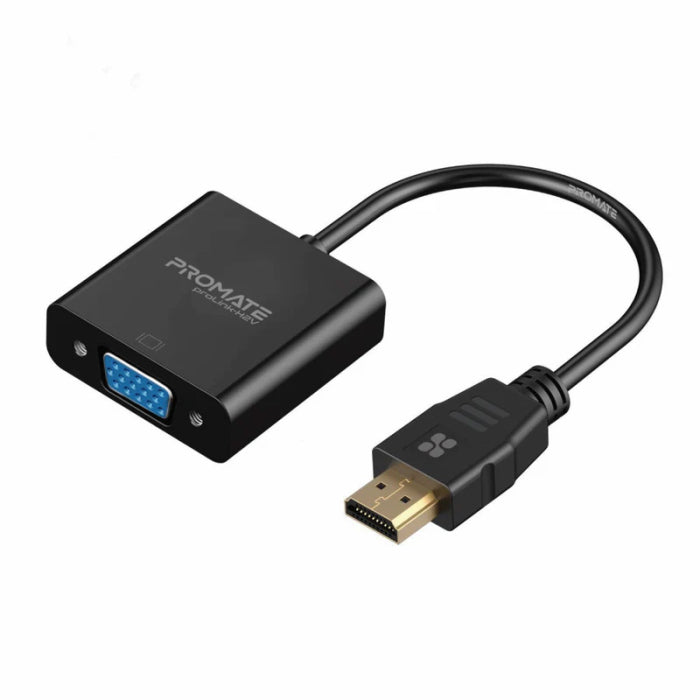 مجموعة محول بروميت برو لينك HDMI إلى VGA باللون الأسود 